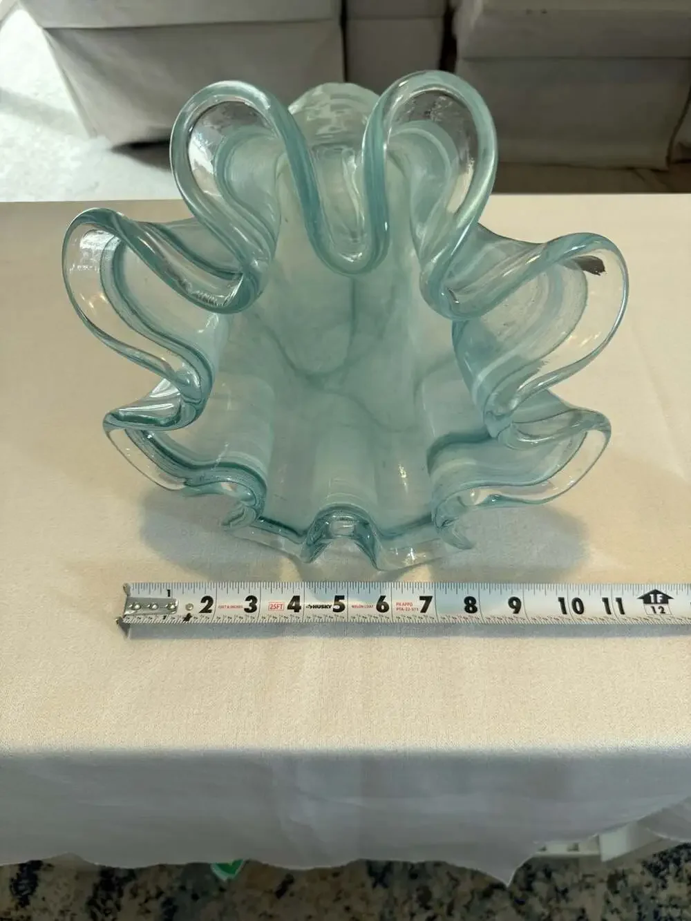 1960s Astonishing Murano Blue Vase By Ca Dei Vetrai. Made in Italy at